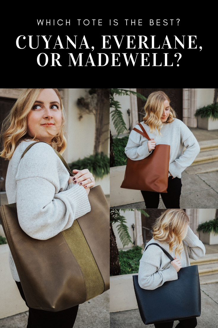 Madewell Transport Tote vs. Cuyana Classic Leather Tote vs. Mansur