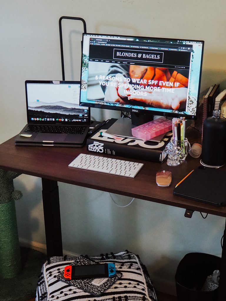 Kelsey from Blondes & Bagels breaks down if the Fully standing desk is worth it in this comprehensive review of the most affordable laminate standing desk!